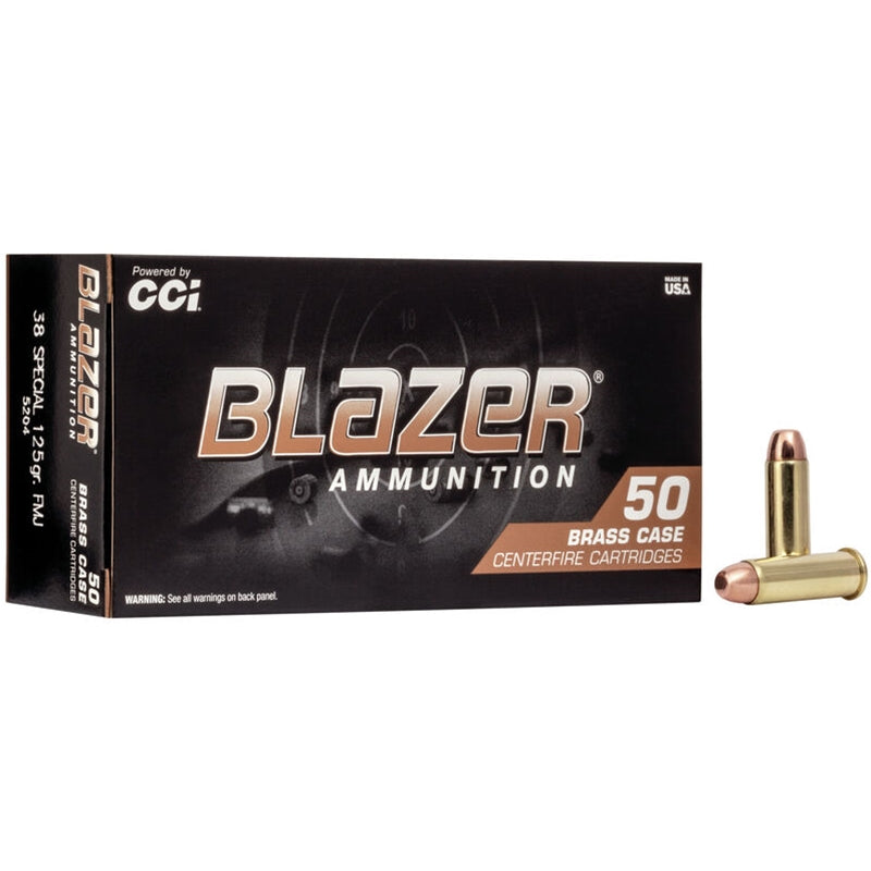 CCI Blazer Brass 38 Special Ammo 125 Grain Full Metal Jacket